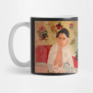 lady with flowers and china Mug